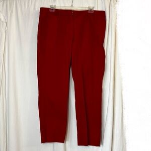Worthington red trousers pants red cotton size 12
